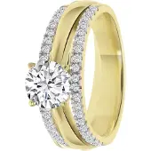 Lucardi Bague or / transparent