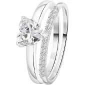 Lucardi Bague argent / transparent