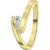 Lucardi Bague or / transparent