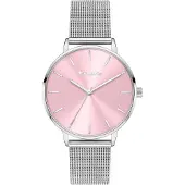Tamaris Montre à affichage analogique rose clair / argent