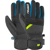 Reusch Gants de sport 'Baldo' bleu foncé / anthracite / vert fluo