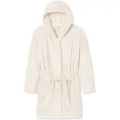 Schiesser Peignoir court ' Teddy Fleece ' blanc cassé