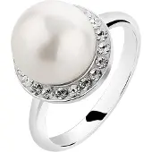 Nenalina Bague argent / transparent / blanc perle