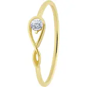 Lucardi Bague 'Klassisch' or / transparent