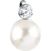 Nenalina Pendentif argent / transparent / blanc perle