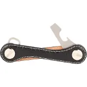 Keykeepa Porte-clés 'Leather' noir