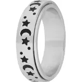 Lucardi Bague noir / argent