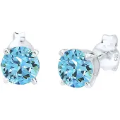 Elli Boucles d'oreilles bleu clair / argent