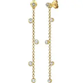 Elli Boucles d'oreilles or / transparent