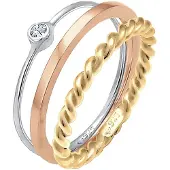 Elli Bague or / argent / transparent