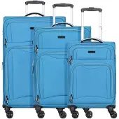 D&N Ensemble de bagages bleu roi
