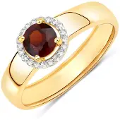 Rafaela Donata Bague or / bordeaux
