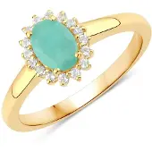Rafaela Donata Bague jaune d'or / vert