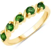 Rafaela Donata Bague jaune d'or / émeraude