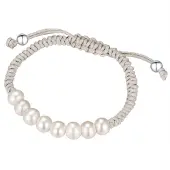 Valero Pearls Bracelet argent / blanc