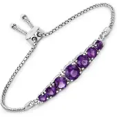Rafaela Donata Bracelet violet foncé / argent