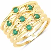 Rafaela Donata Bague jaune d'or / vert