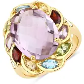 Rafaela Donata Bague bleu / or / vert / violet / rouge