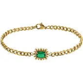 Lucardi Bracelet 'Vintage' or / vert