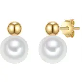 Valero Pearls Boucles d'oreilles or / blanc