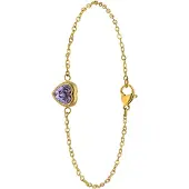 Lucardi Bracelet 'Weinlese' or / violet foncé