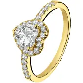 Lucardi Bague or / transparent