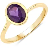 Rafaela Donata Bague jaune d'or / violet foncé