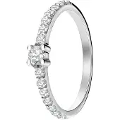 Lucardi Bague 'Statement' argent / transparent