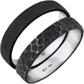 KUZZOI Bague noir