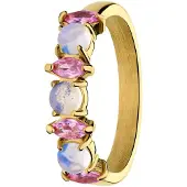 Lucardi Bague opal / or / rose