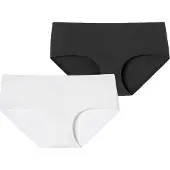 Schiesser Culotte 'Invisible Soft' noir / blanc