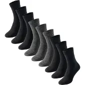 Schiesser Chaussettes gris chiné / noir