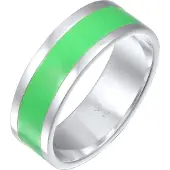 KUZZOI Bague vert / argent