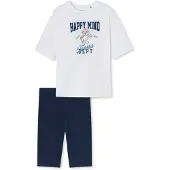 Schiesser Pyjama ' Nightwear ' marine / blanc