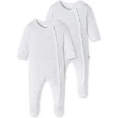 Schiesser Barboteuse / body ' Original Classics ' gris / blanc