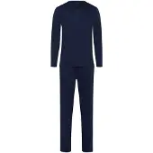 Hanro Pyjama long 'Night Selection' bleu marine