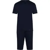 Hanro Pyjama court 'Night Selection' bleu marine