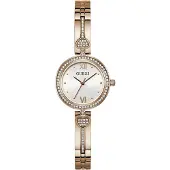 GUESS Montre à affichage analogique 'LOVEY' or rose