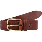 B.belt Ceinture 'Vince' marron châtaigne / or
