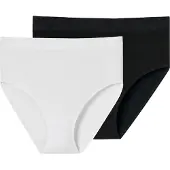 Schiesser Slip 'Retro Classic Seamless' noir / blanc