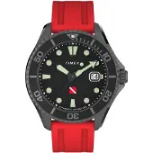 Timex Montre à affichage analogique rouge