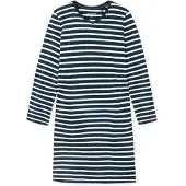 Schiesser Chemise de nuit ' Casual Essentials ' bleu nuit / blanc