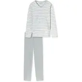 Schiesser Pyjama ' Casual Essentials ' gris chiné / blanc