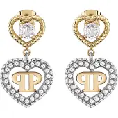 Philipp Plein Boucles d'oreilles or / argent / transparent
