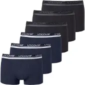 Schiesser Boxers bleu marine / gris / noir / blanc