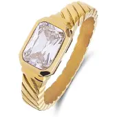 Lucardi Bague 'Weinlese' or / transparent