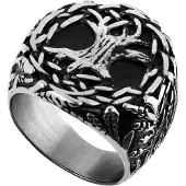 Lucardi Bague 'Urbane Geschichte' noir / argent