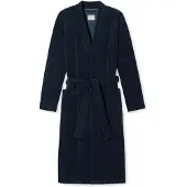 Schiesser Peignoir long ' Feather Terry ' bleu foncé
