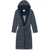 Schiesser Peignoir long ' Feather Terry ' bleu marine