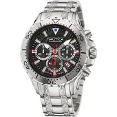 Nautica Montre à affichage analogique noir / argent